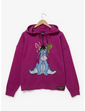Disney Winnie the Pooh Eeyore Butterfly Women's Plus Size Zip Hoodie — BoxLunch Exclusive, , hi-res