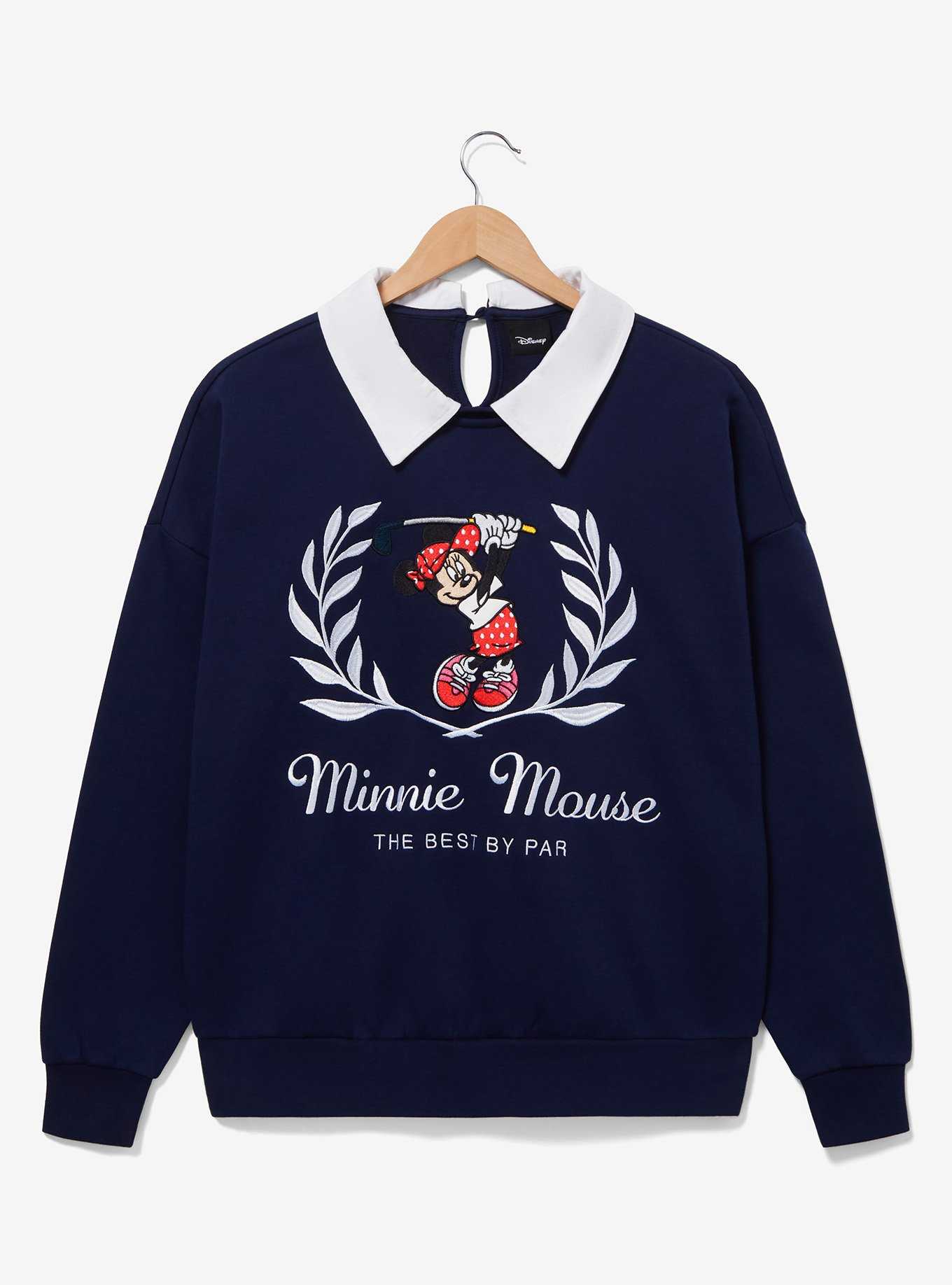 Disney Minnie Mouse Golf Collared Women's Crewneck - BoxLunch Exclusive, , hi-res