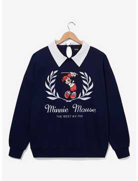 Disney Minnie Mouse Golf Collared Women's Plus Size Crewneck - BoxLunch Exclusive, , hi-res
