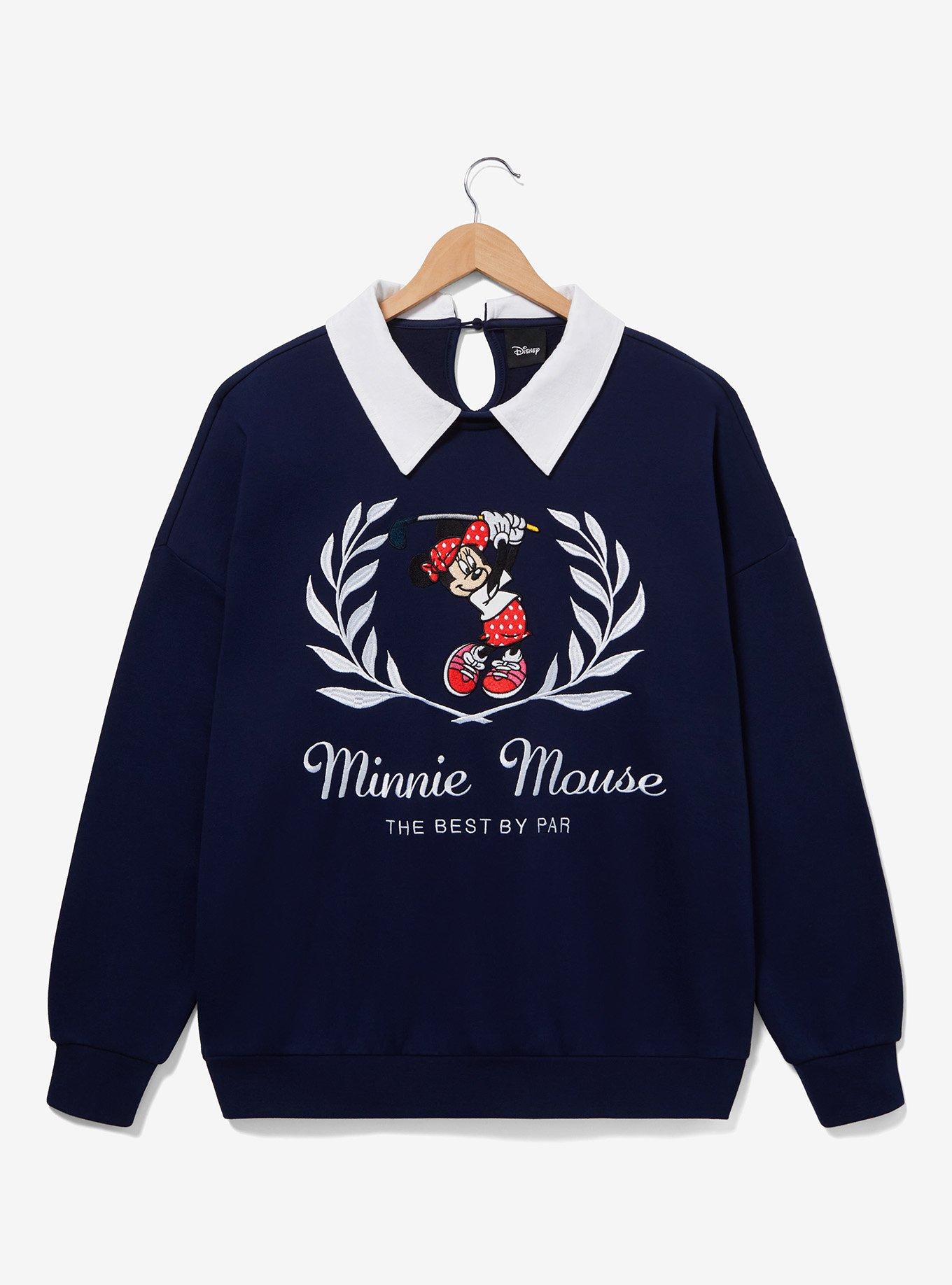 Disney Minnie Mouse Golf Collared Women's Plus Size Crewneck - BoxLunch Exclusive, , hi-res