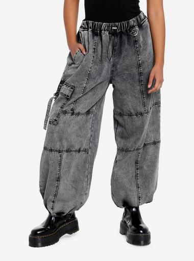 ★ODOR★ Molly wide jogger in grey P0000FRW Wide Grey Sweatpants (Grey Melange) | YORI