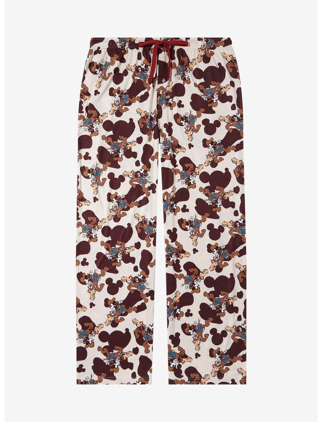 Disney Mickey Mouse Cowboy Allover Print Sleep Pants - BoxLunch Exclusive, OATMEAL, hi-res
