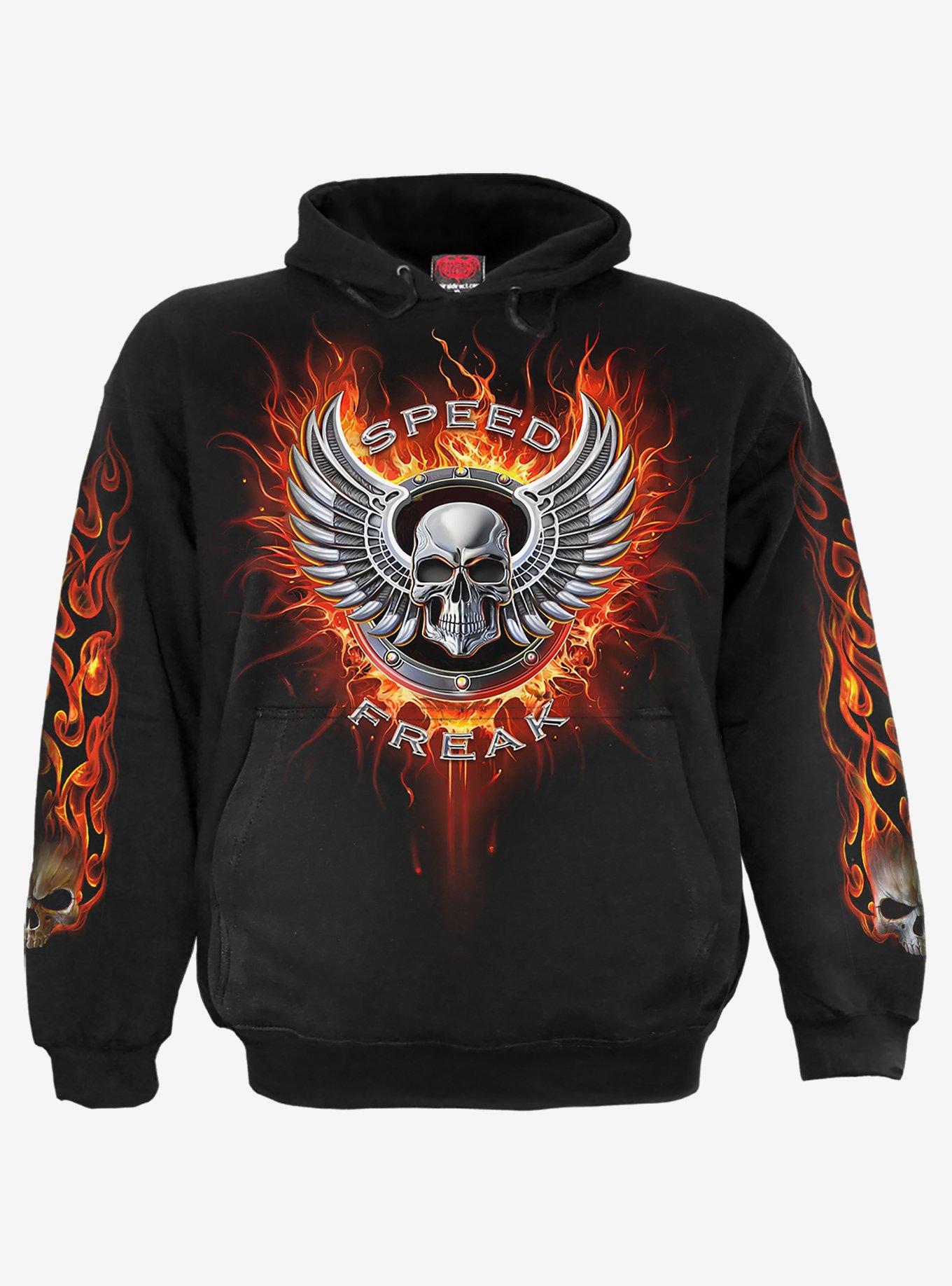 Spiral Speed Freak Hoodie Black, BLACK, hi-res