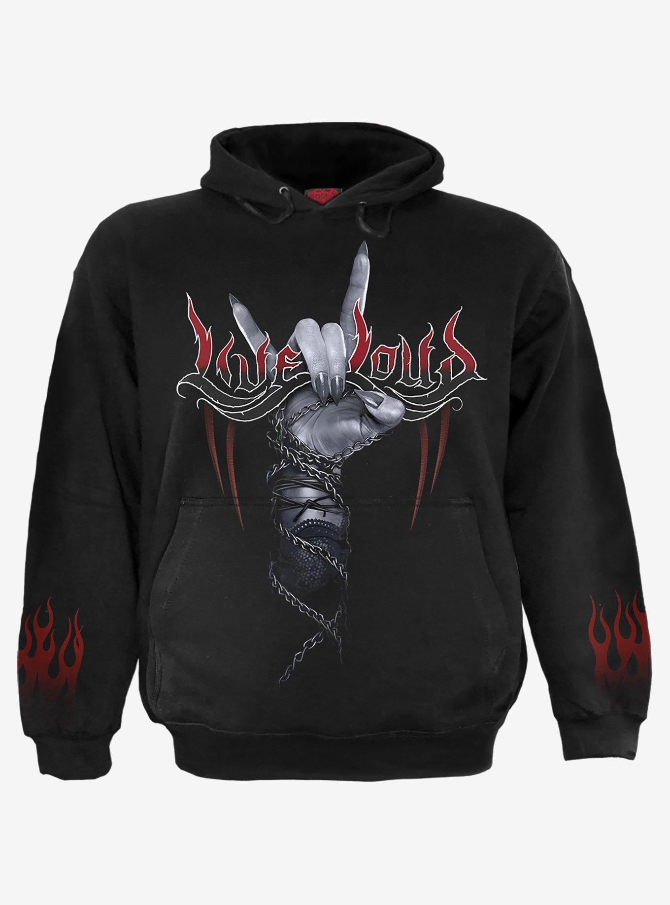 Spiral Rock Loud Hoodie Black, BLACK, hi-res