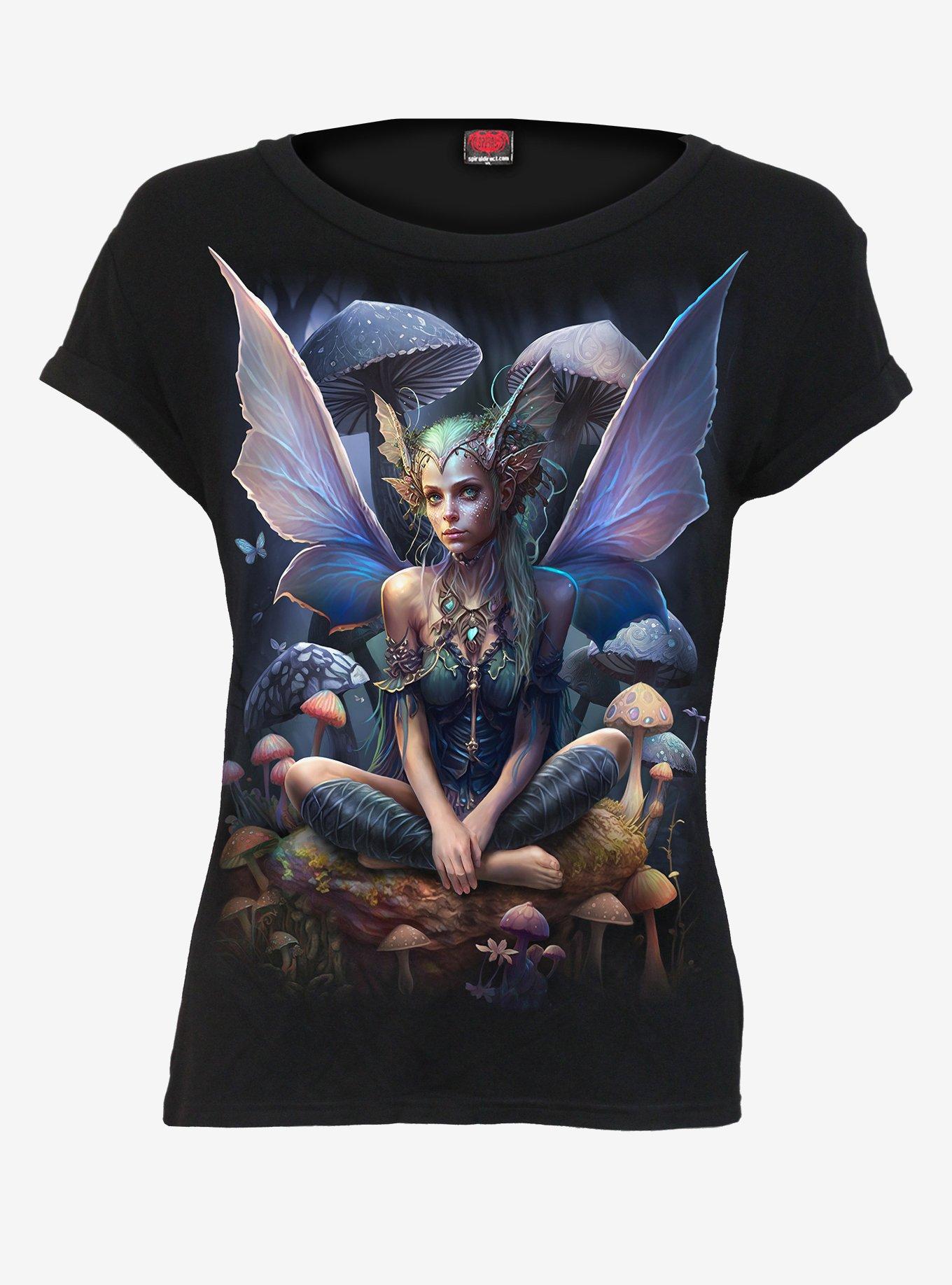 Spiral Magical Boatneck Cap Sleeve Top Black, , hi-res