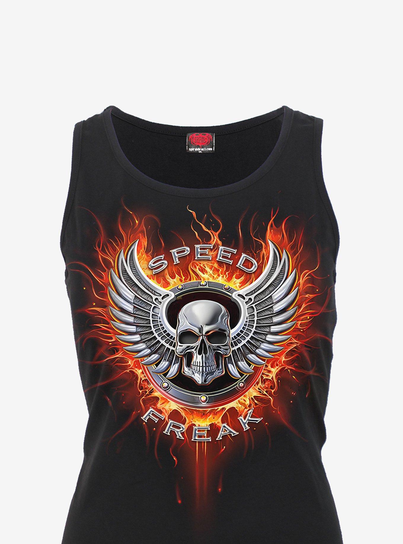 Spiral Speed Freak Razor Back Top Black, BLACK, hi-res