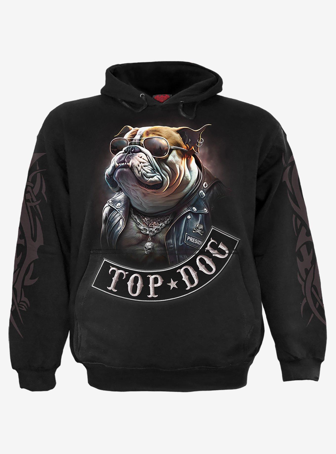 Spiral Top Dog Hoodie Black, , hi-res
