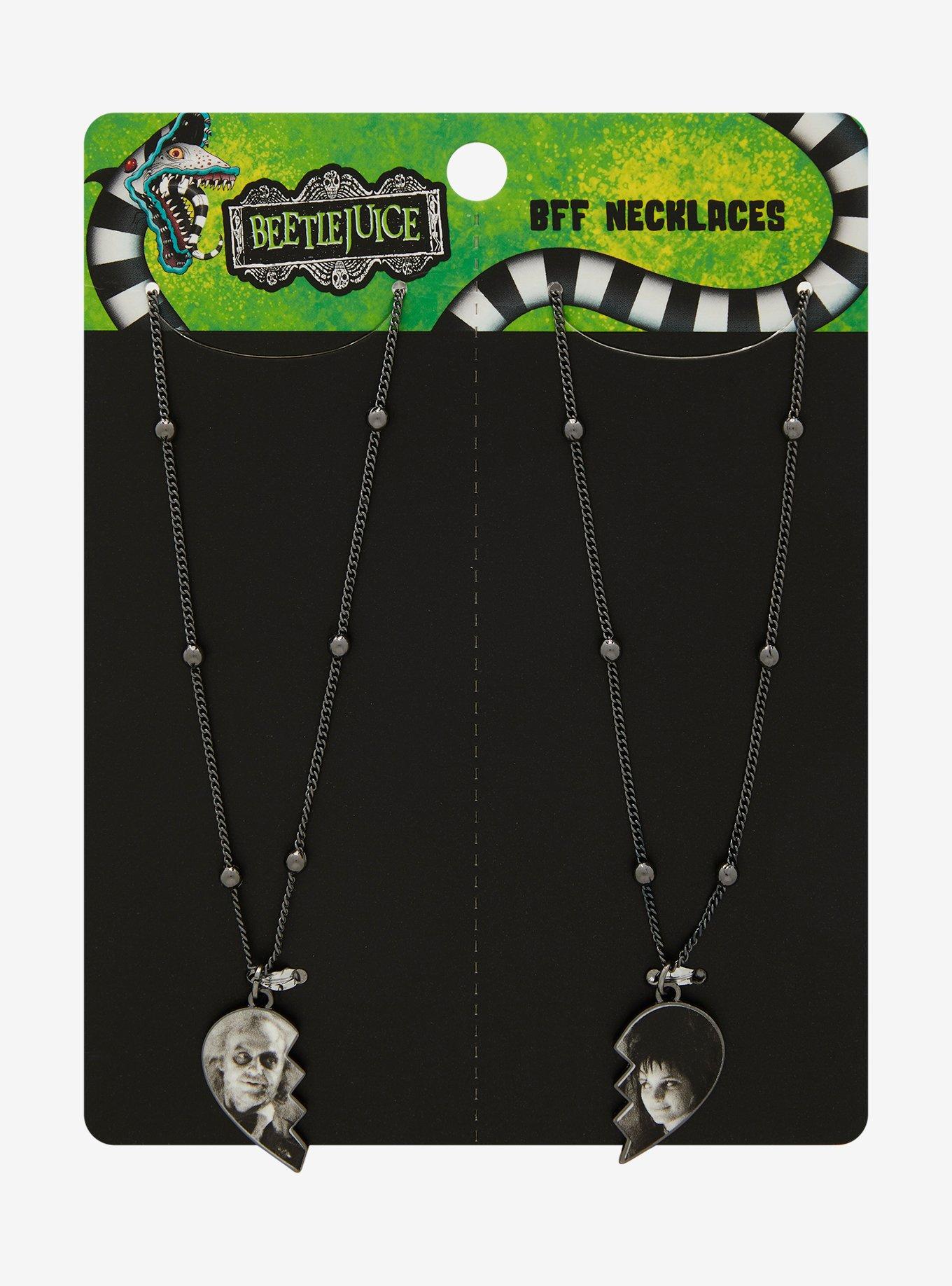 Beetlejuice Lydia Heart Best Friend Necklace Set, , hi-res