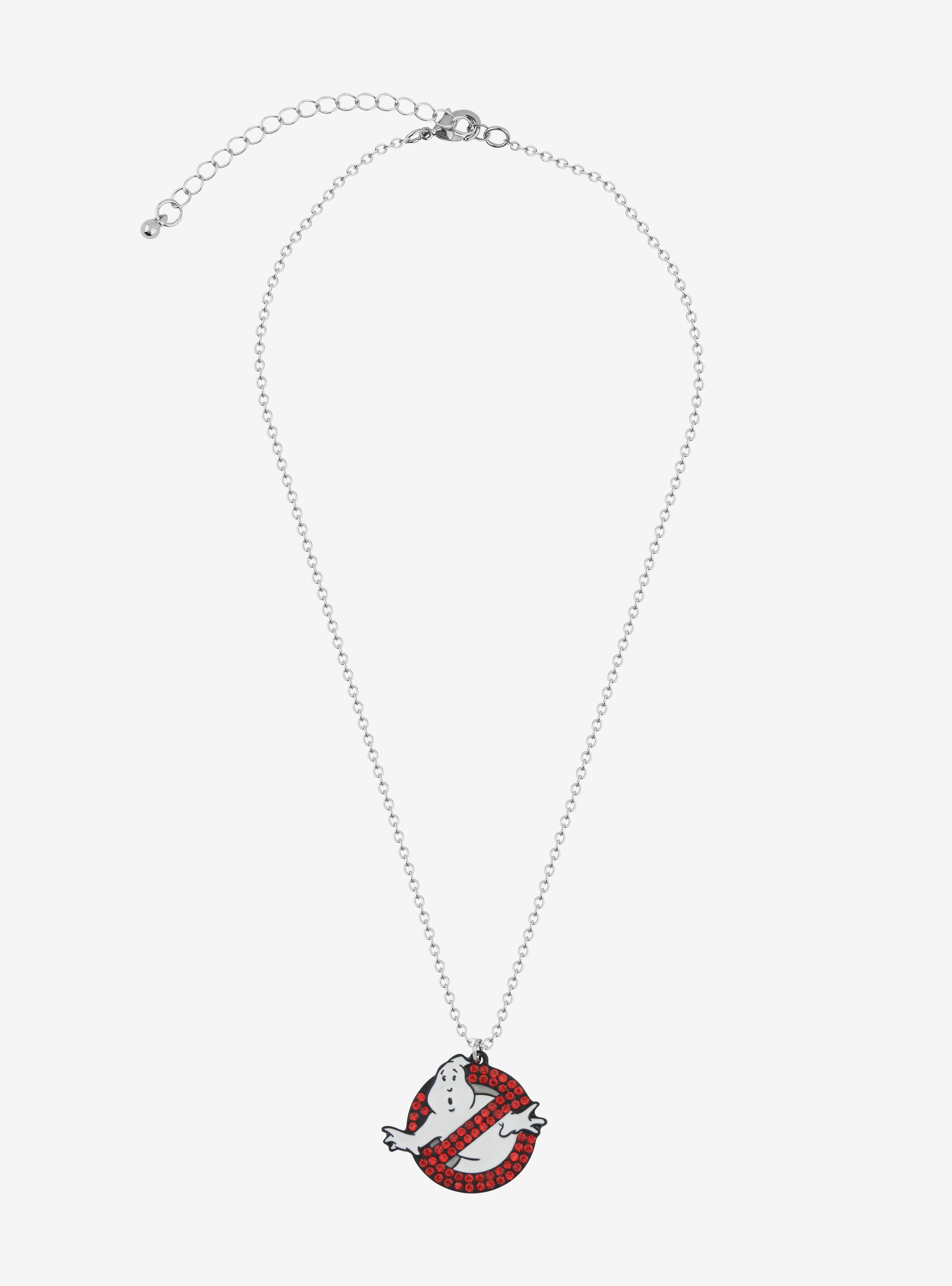 Ghostbusters Logo Bling Rhinestone Necklace