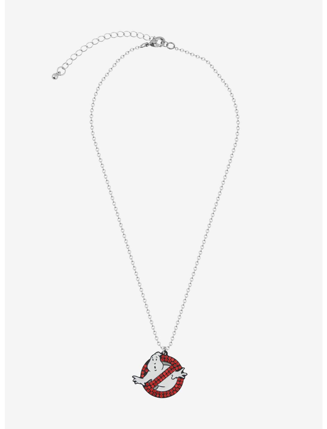 Ghostbusters Logo Bling Rhinestone Necklace, , hi-res
