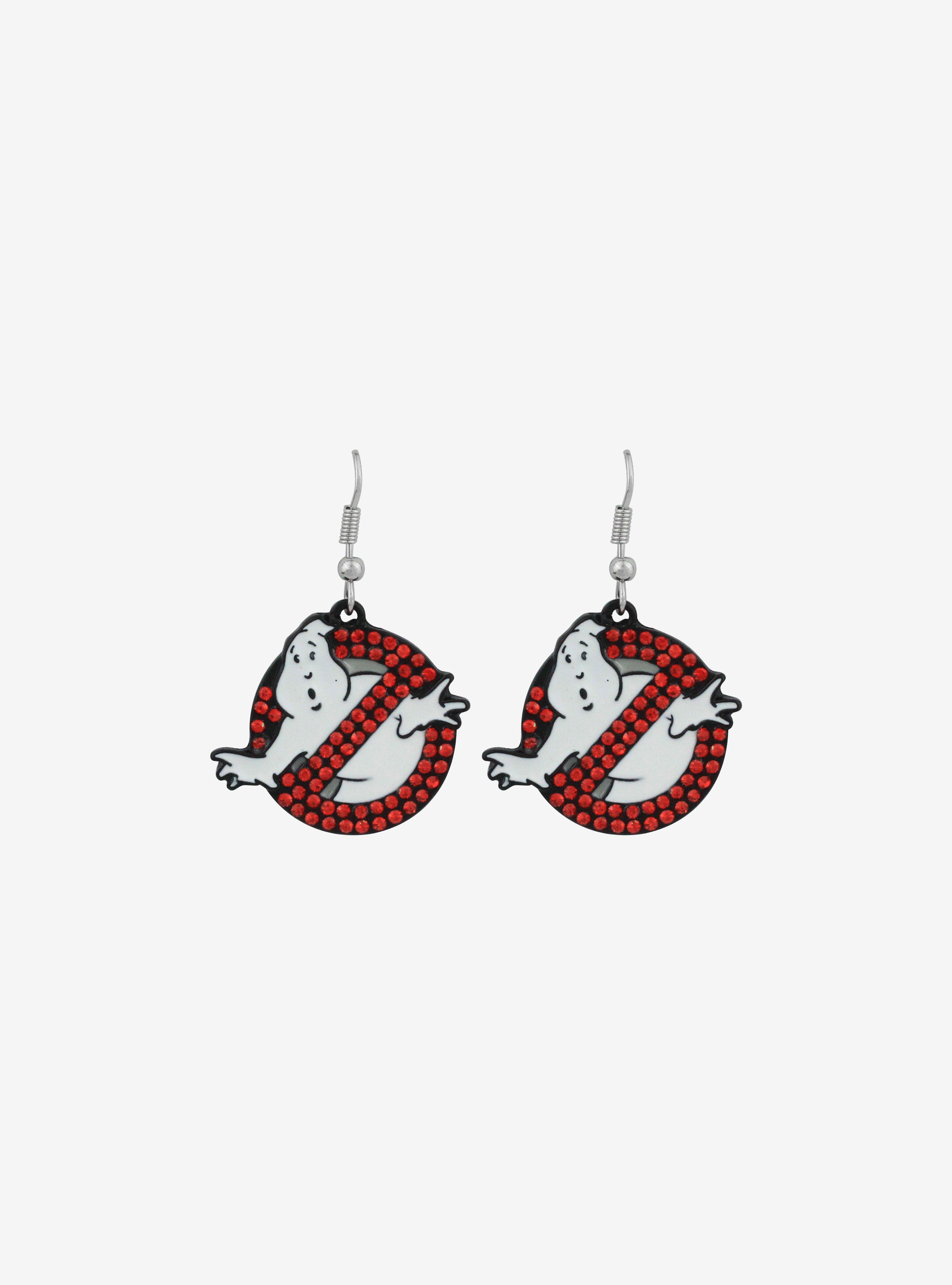 Ghostbusters Logo Bling Earrings, , hi-res