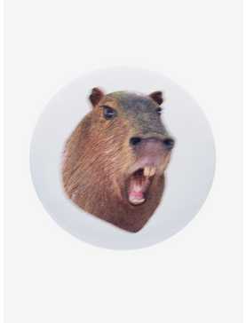 Capybara Screaming 3 Inch Button, , hi-res