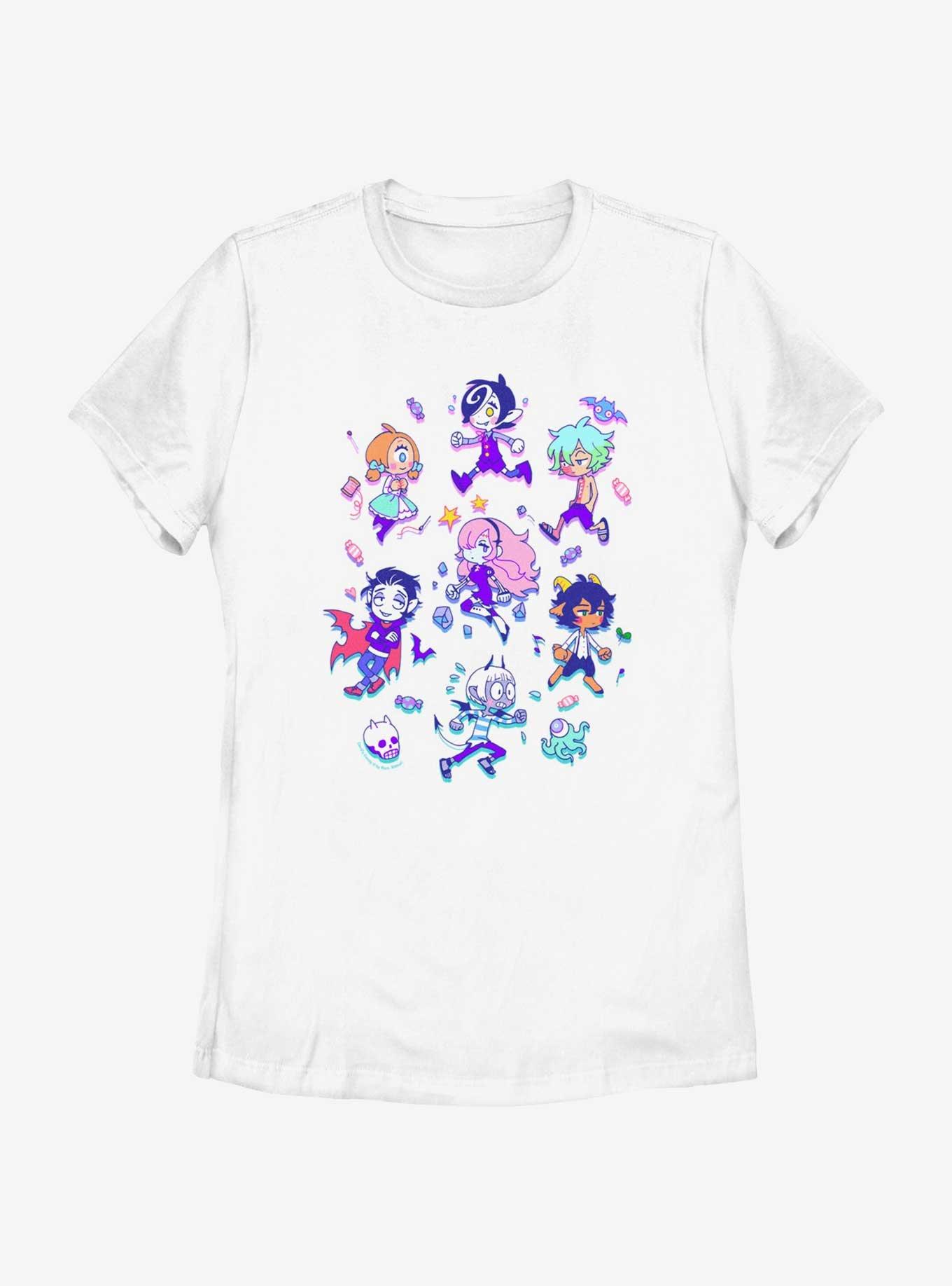 Devil's Candy Chibi Jumble Womens T-Shirt, WHITE, hi-res