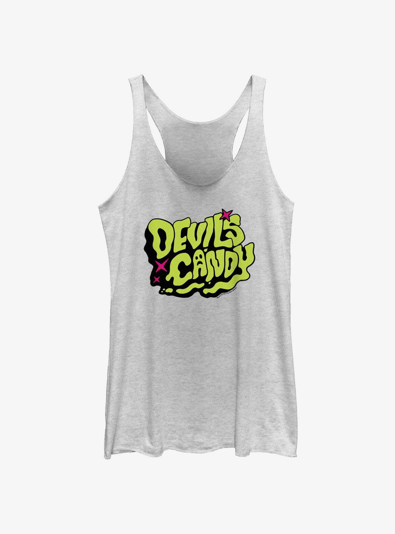 Devil's Candy Logo Womens Tank Top, WHITE HTR, hi-res