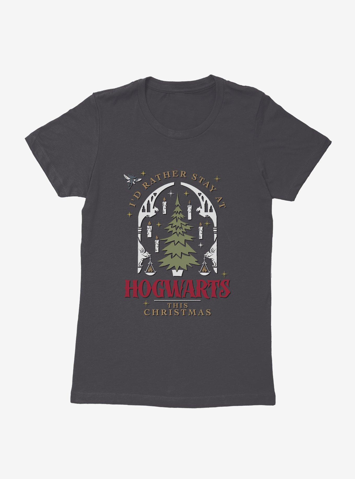 Harry Potter Rather Stay At Hogwarts This Christmas Womens T-Shirt, , hi-res