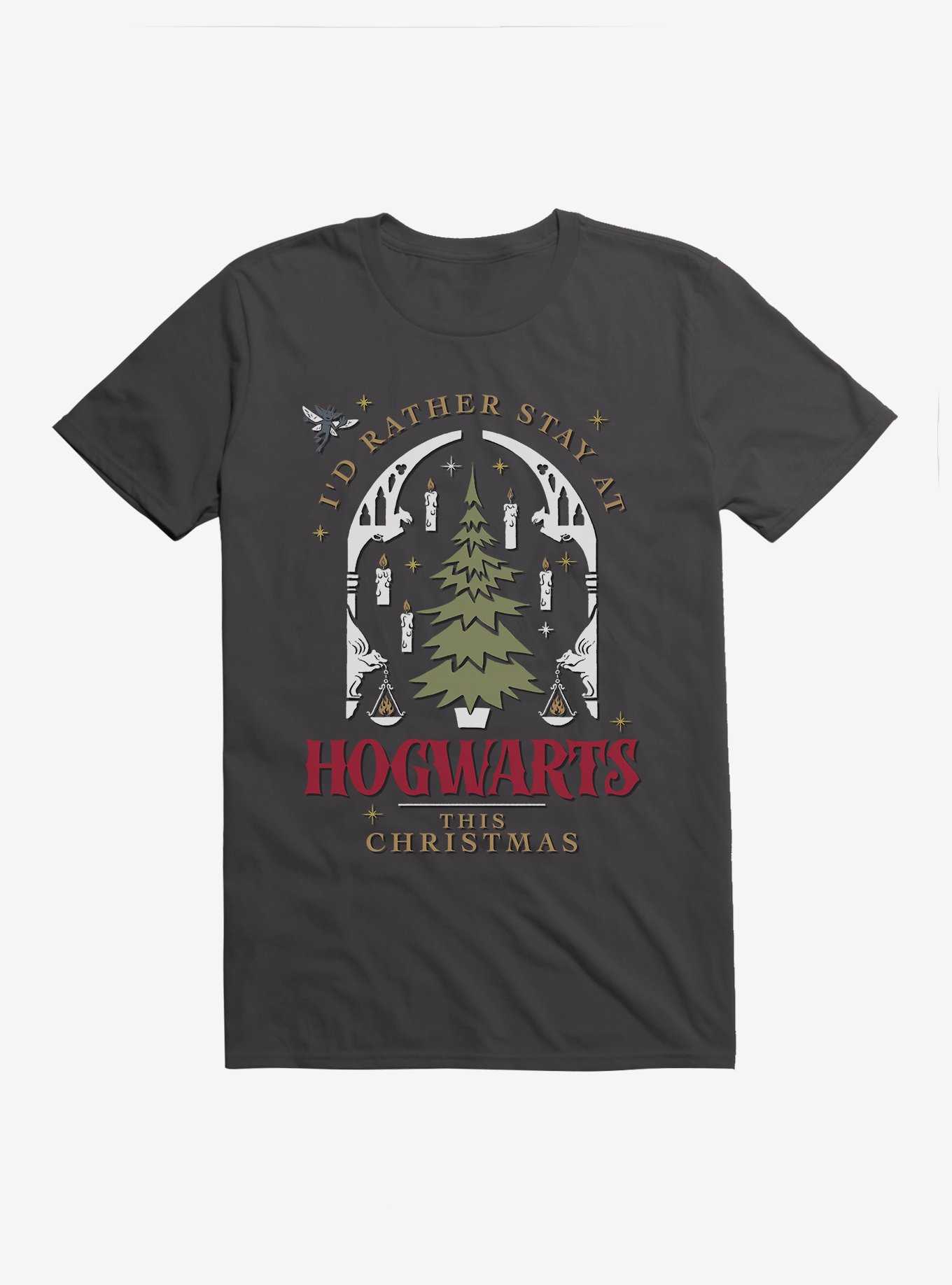 Harry Potter Rather Stay At Hogwarts This Christmas T-Shirt, , hi-res