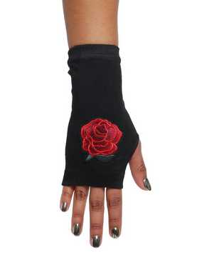 Rose Fingerless Gloves, , hi-res