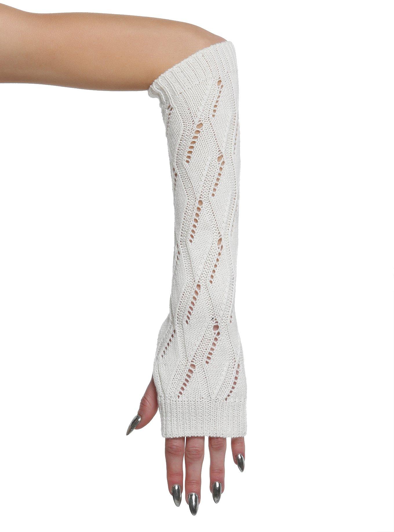 Cream Pointelle Arm Warmers Hot Topic
