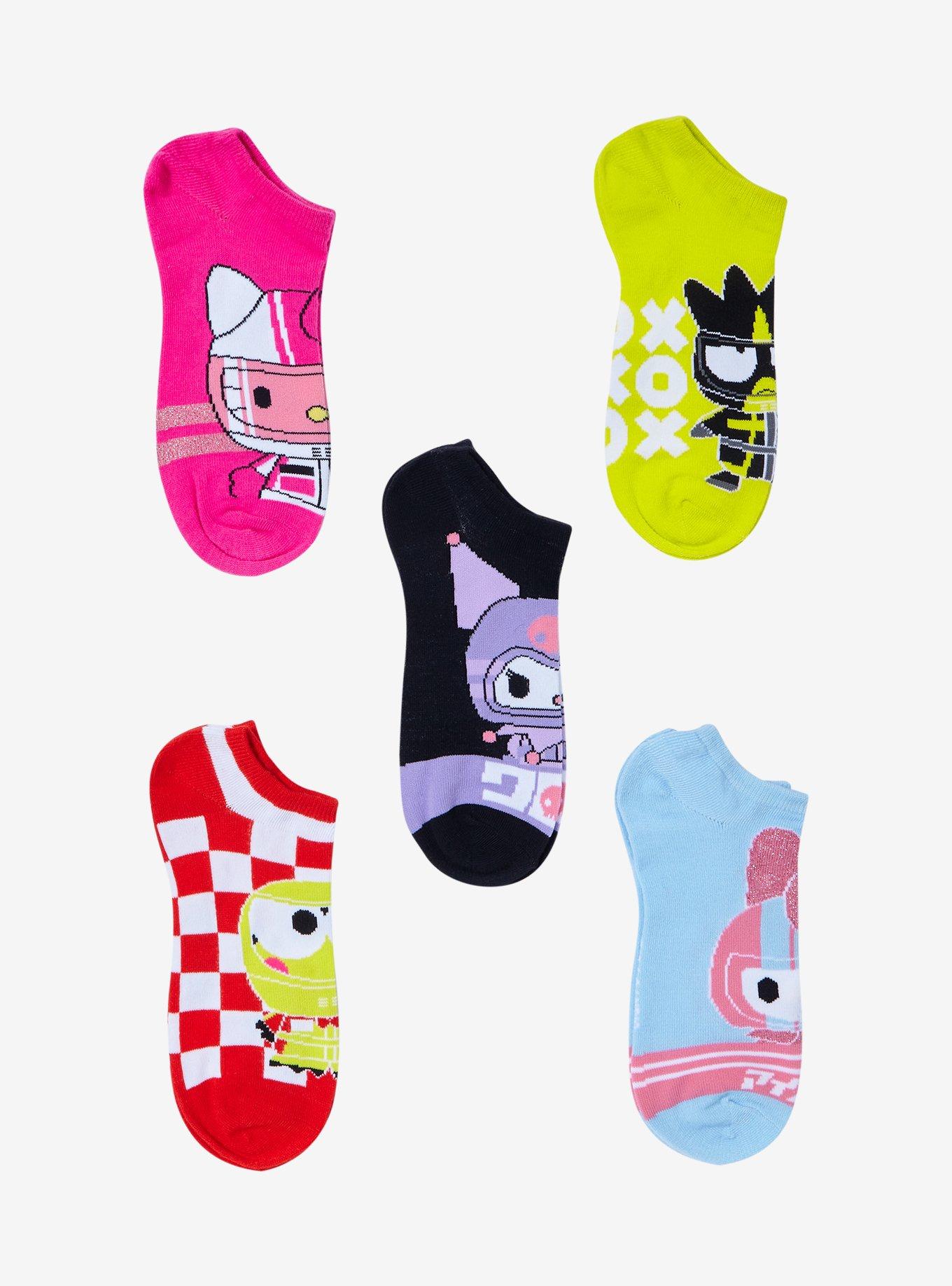 Hello Kitty And Friends Racers No-Show Socks 5 Pair