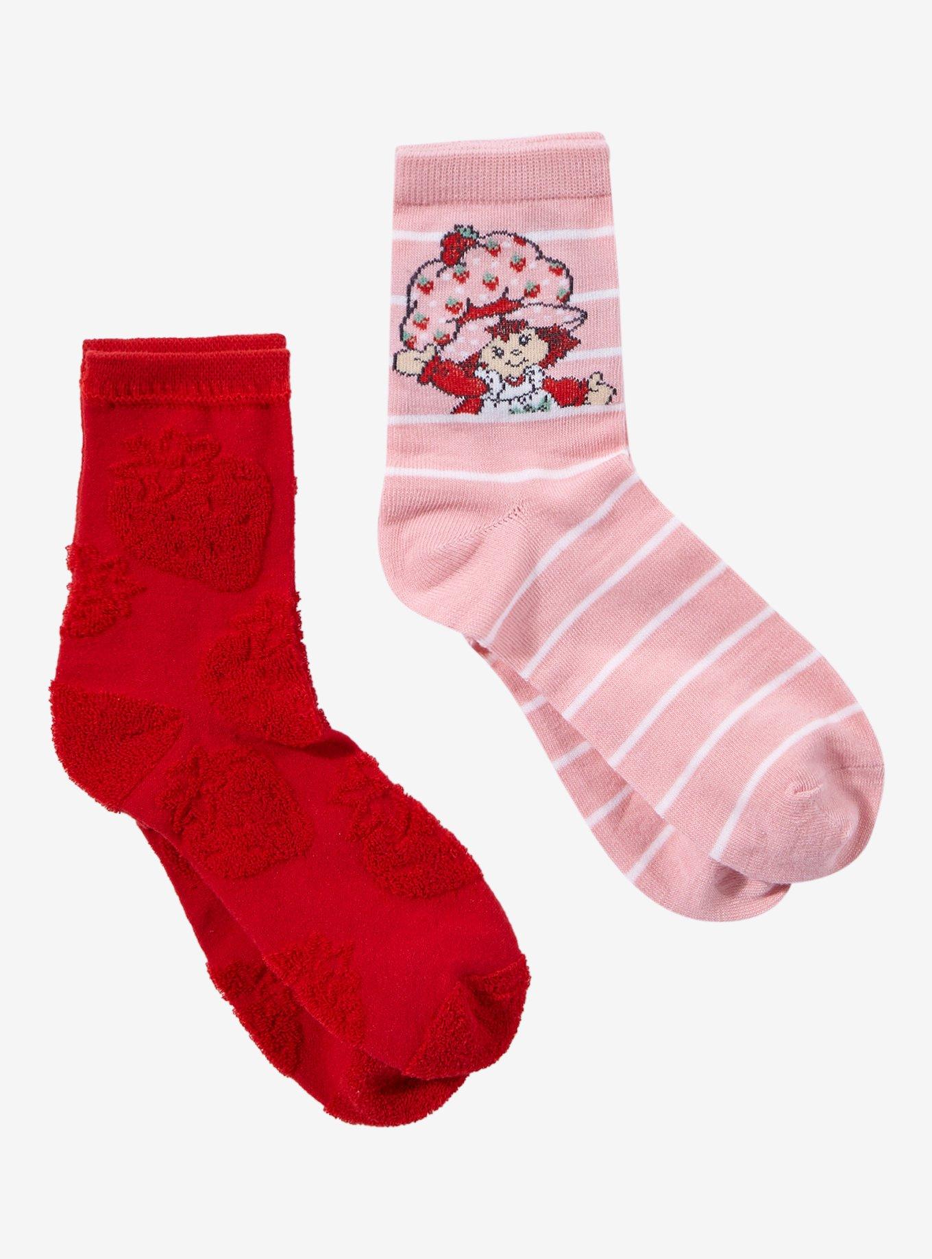 Strawberry Shortcake Terry Crew Socks 2 Pair, , hi-res