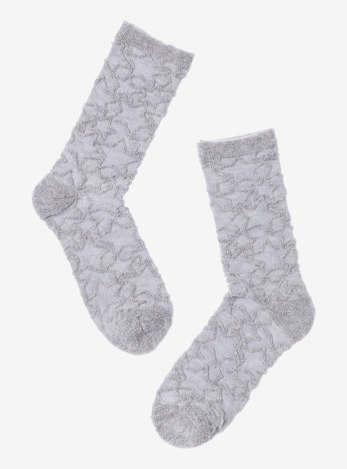 Grey Star Terry Stitch Crew Socks, , hi-res