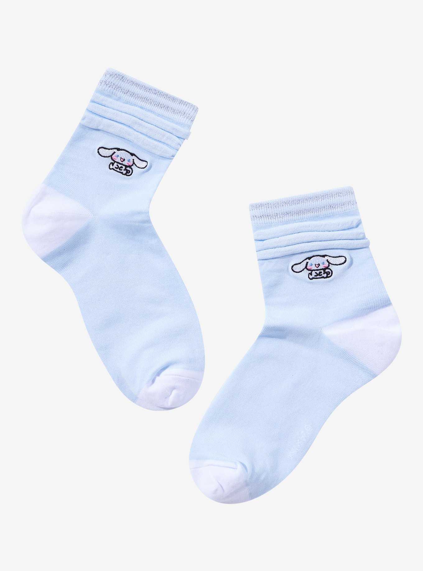 Cinnamoroll Patch Ruched Ankle Socks, , hi-res