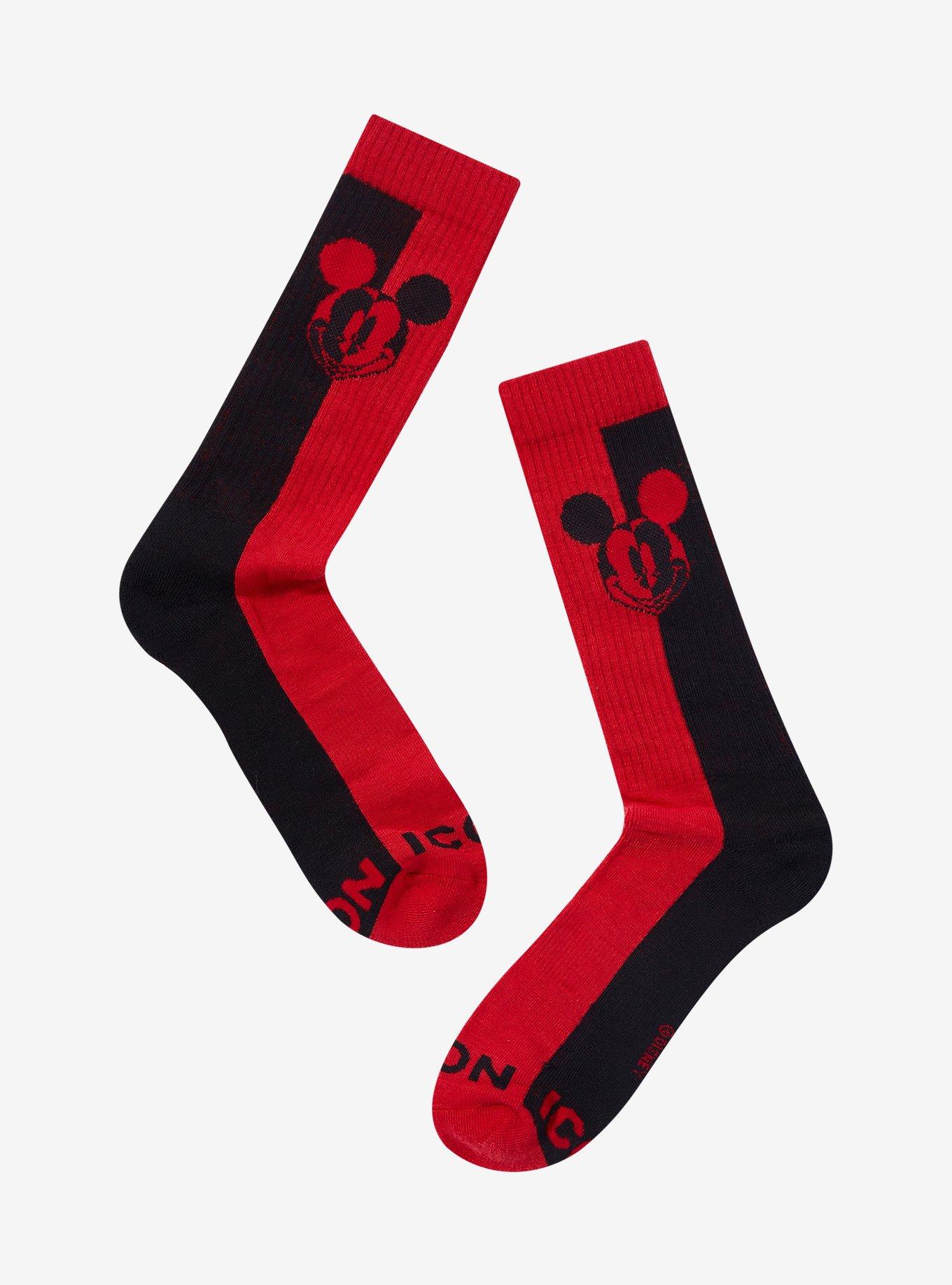 Disney Mickey Mouse Icon Split Crew Socks, , hi-res