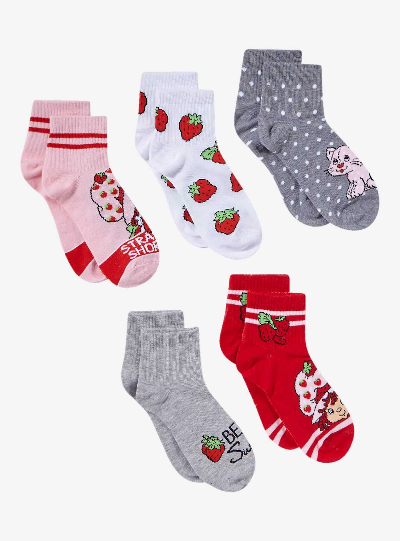 Strawberry Shortcake Ankle Socks 5 Pair, , hi-res