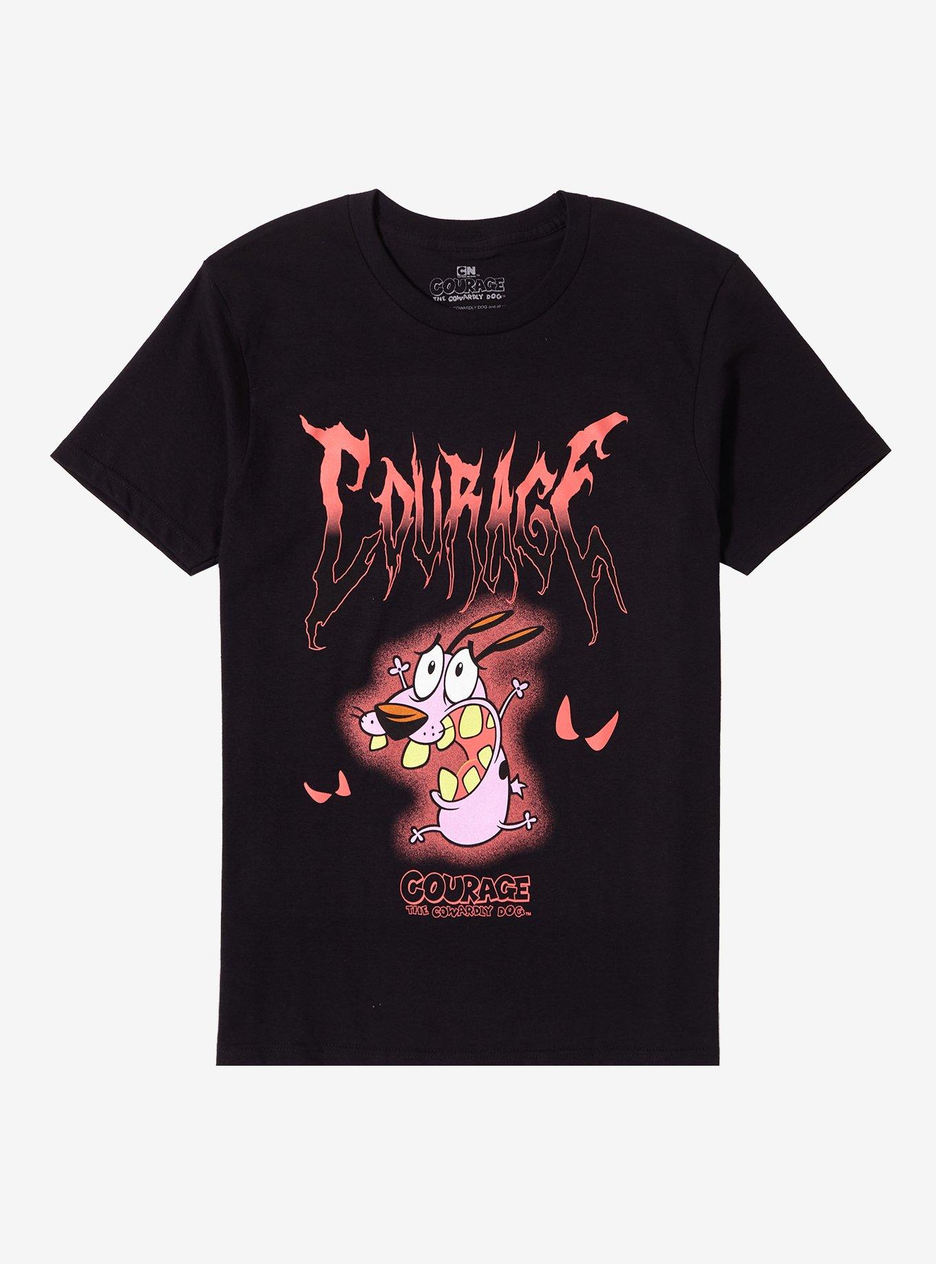 Courage The Cowardly Dog Metal T-Shirt, BLACK, hi-res