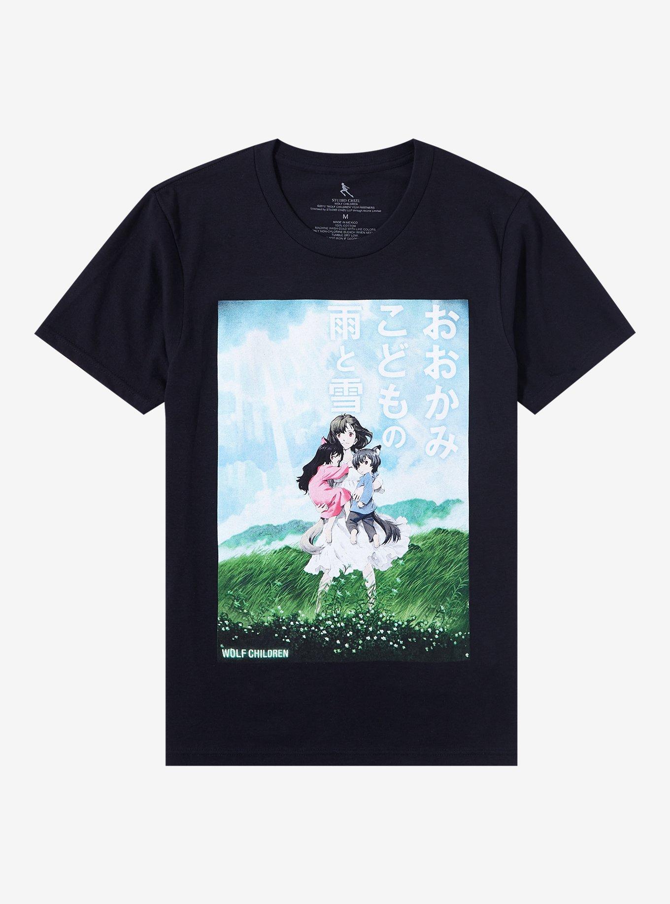 Wolf Children Poster T-Shirt, BLACK, hi-res