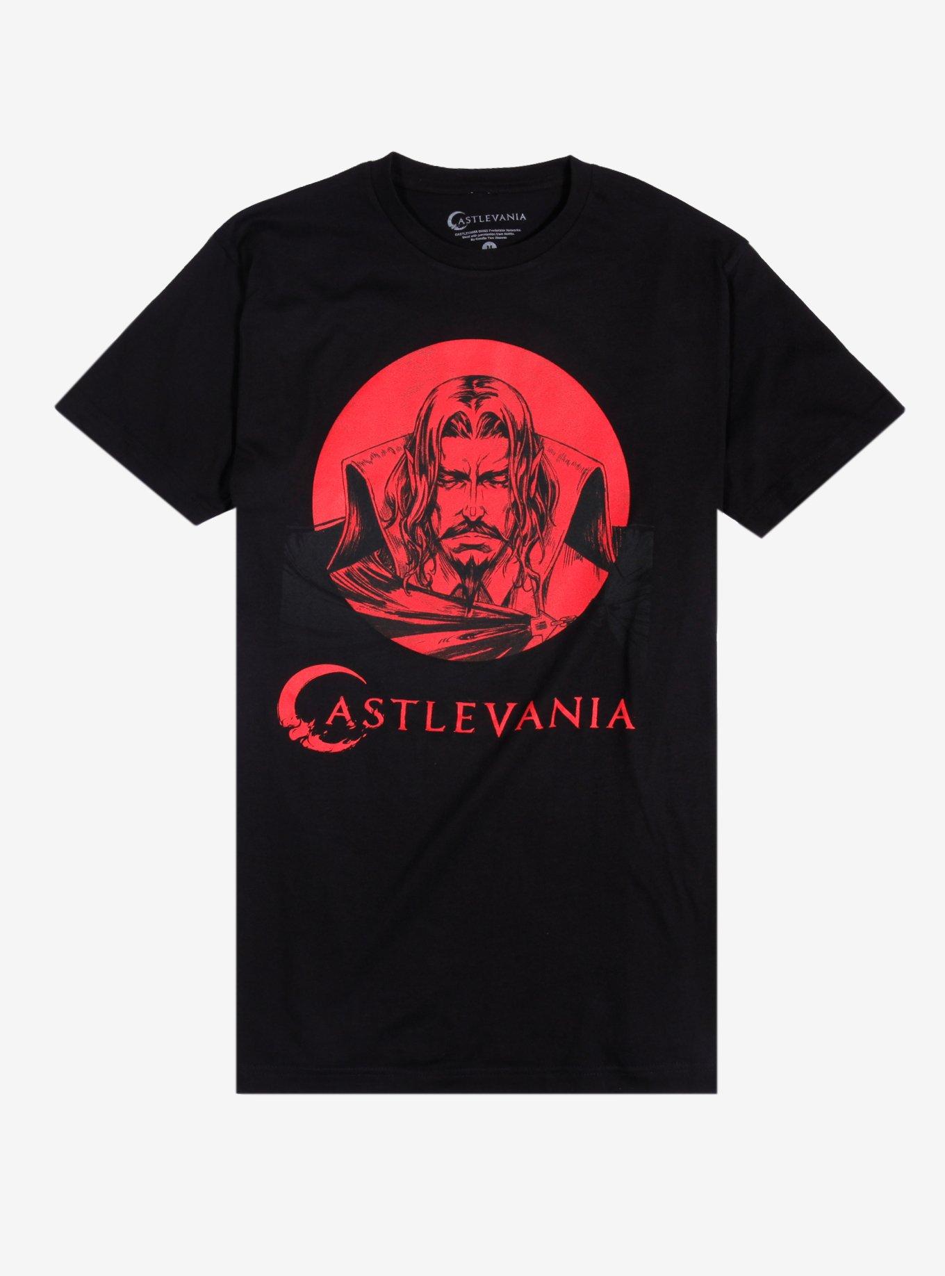 Castlevania Dracula Red Circle Portrait T-Shirt, BLACK, hi-res