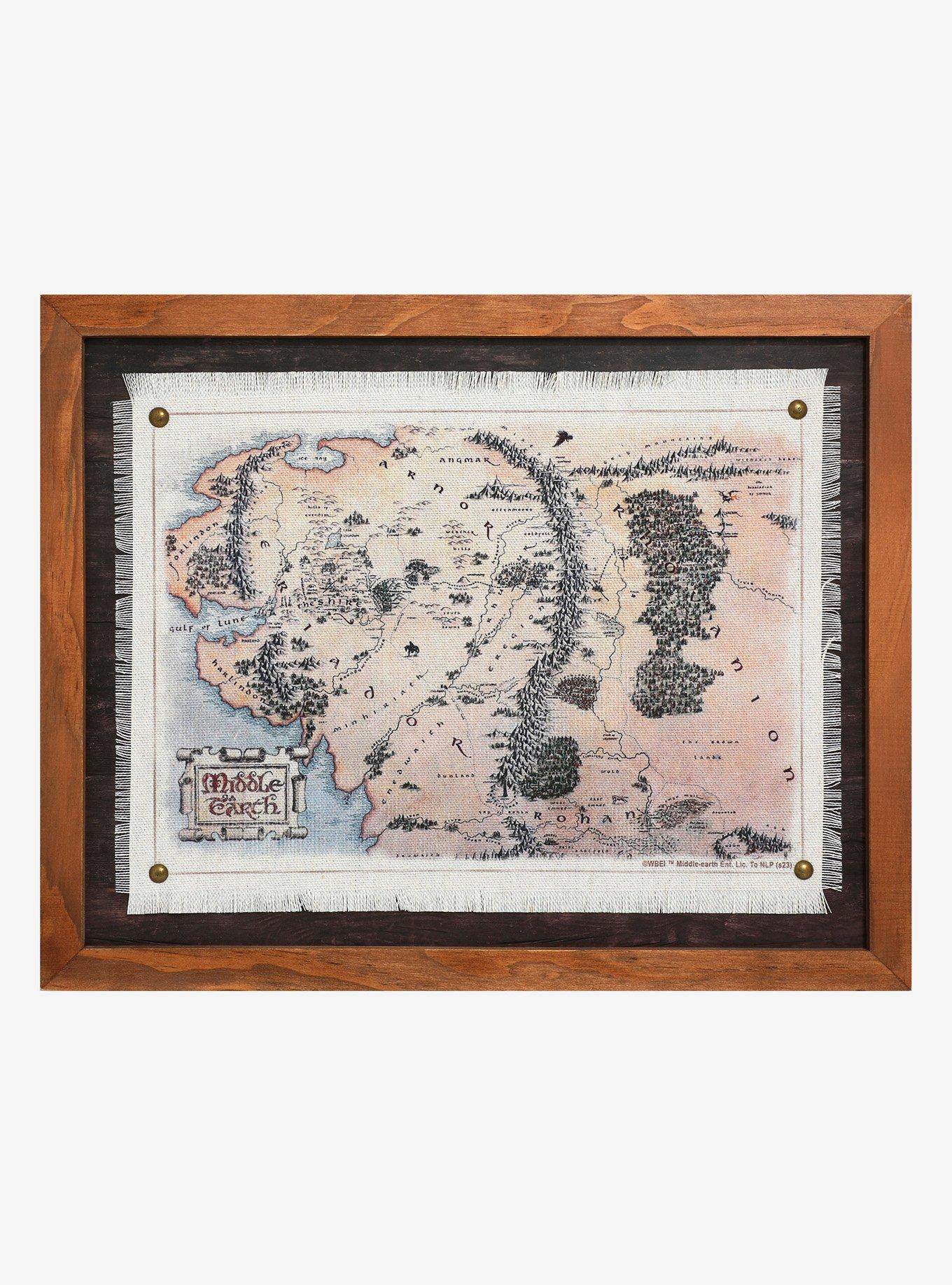 The Lord of the Rings Middle-Earth Map Wall Art