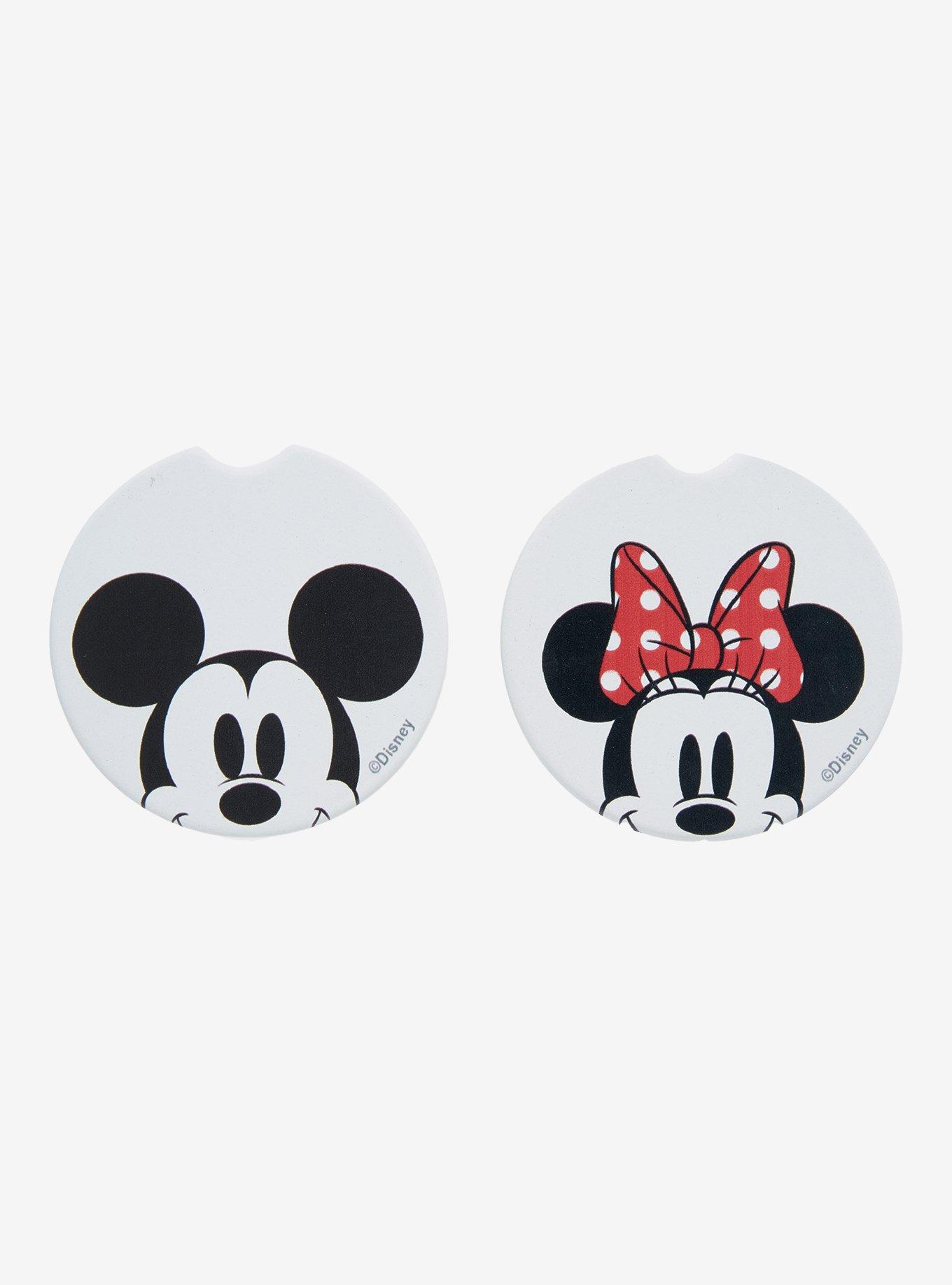 DISNEY MICKEY & MINNIE HOLIDAY CERAMIC COASTERS SET OF 4