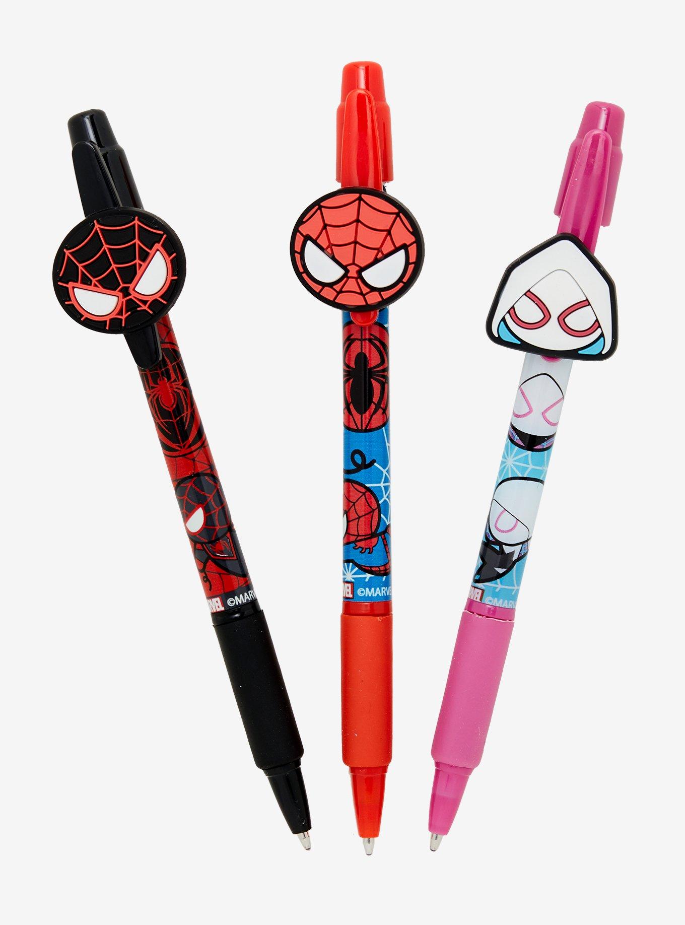 Marvel Spider-Man Miles Morales, Spider-Gwen, & Spider-Man Pen Set, , hi-res