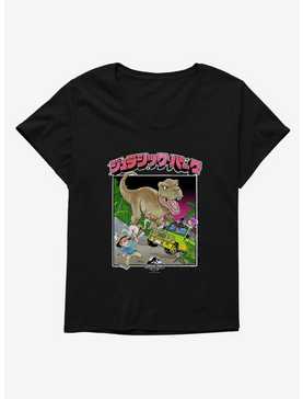 Jurassic Park T-Rex Attack Anime Womens T-Shirt Plus Size, , hi-res