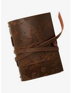 Harry Potter Floral Deathly Hallows Leather Journal, , hi-res