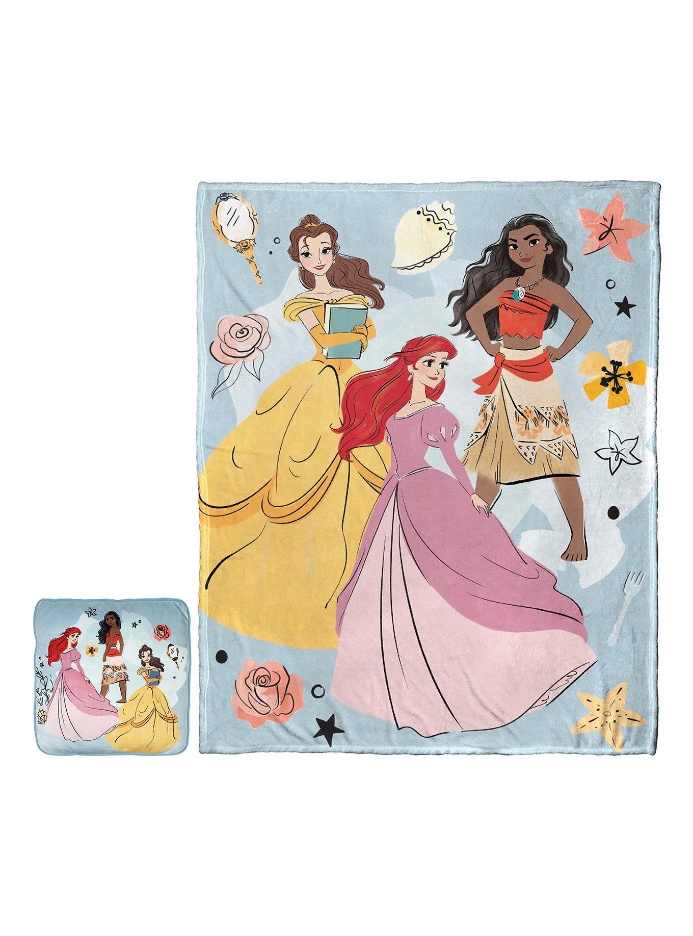 Disney Princess Be Bold Silk Touch Throw With Cloud Pillow, , hi-res