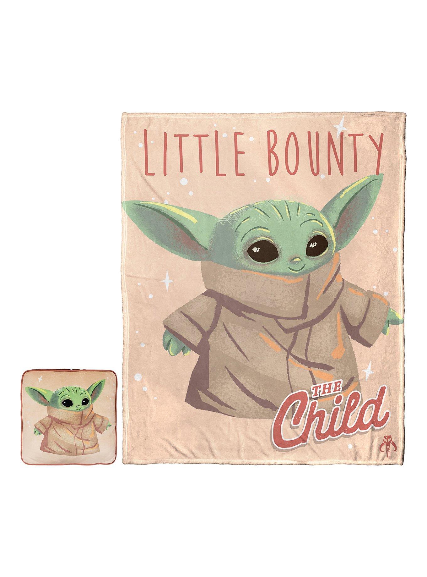 Star Wars The Mandalorian Little Force Silk Touch Throw With Cloud Pillow, , hi-res