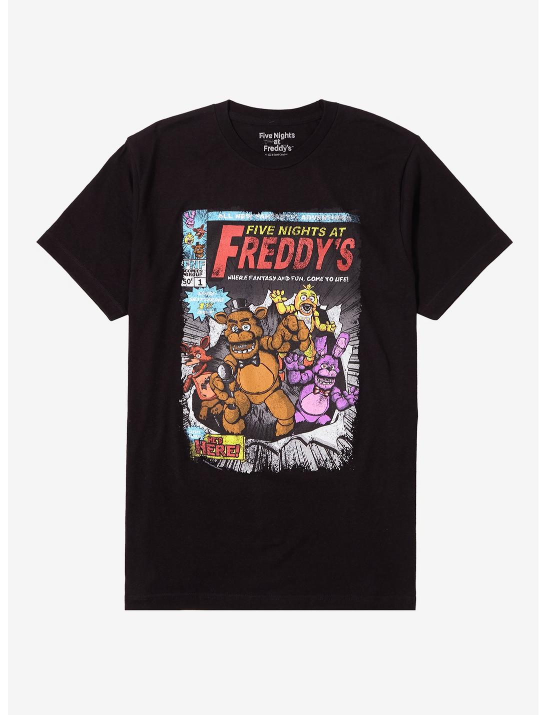 Five Nights At Freddy's Comic Cover T-Shirt, BLACK, hi-res