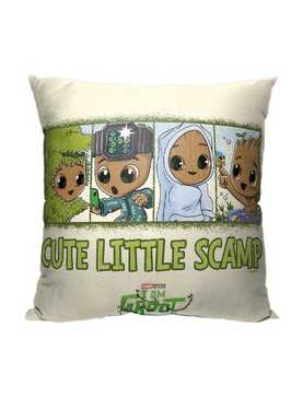 Marvel I Am Groot Cute Little Scamp Printed Throw Pillow, , hi-res