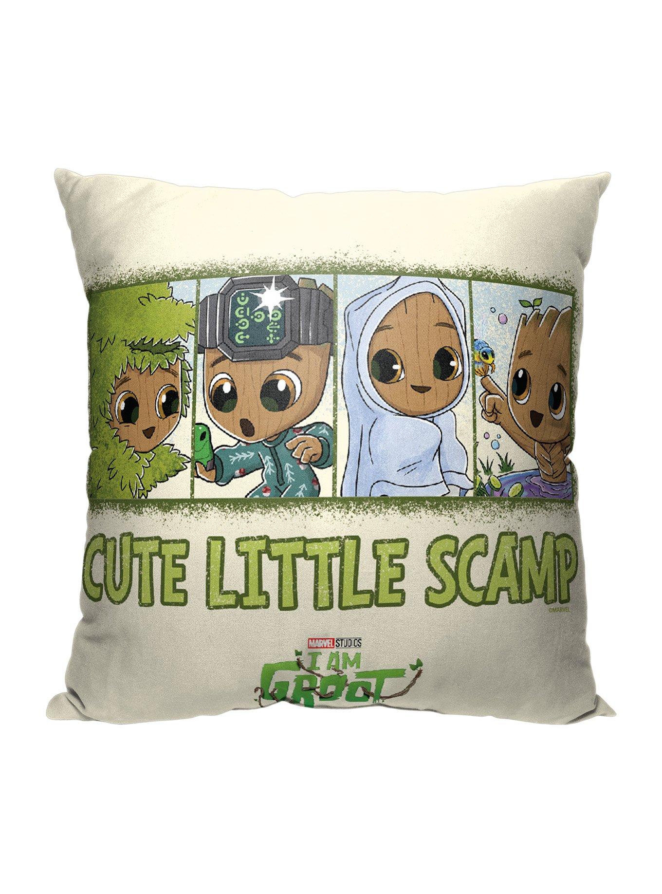 Marvel I Am Groot Cute Little Scamp Printed Throw Pillow, , hi-res