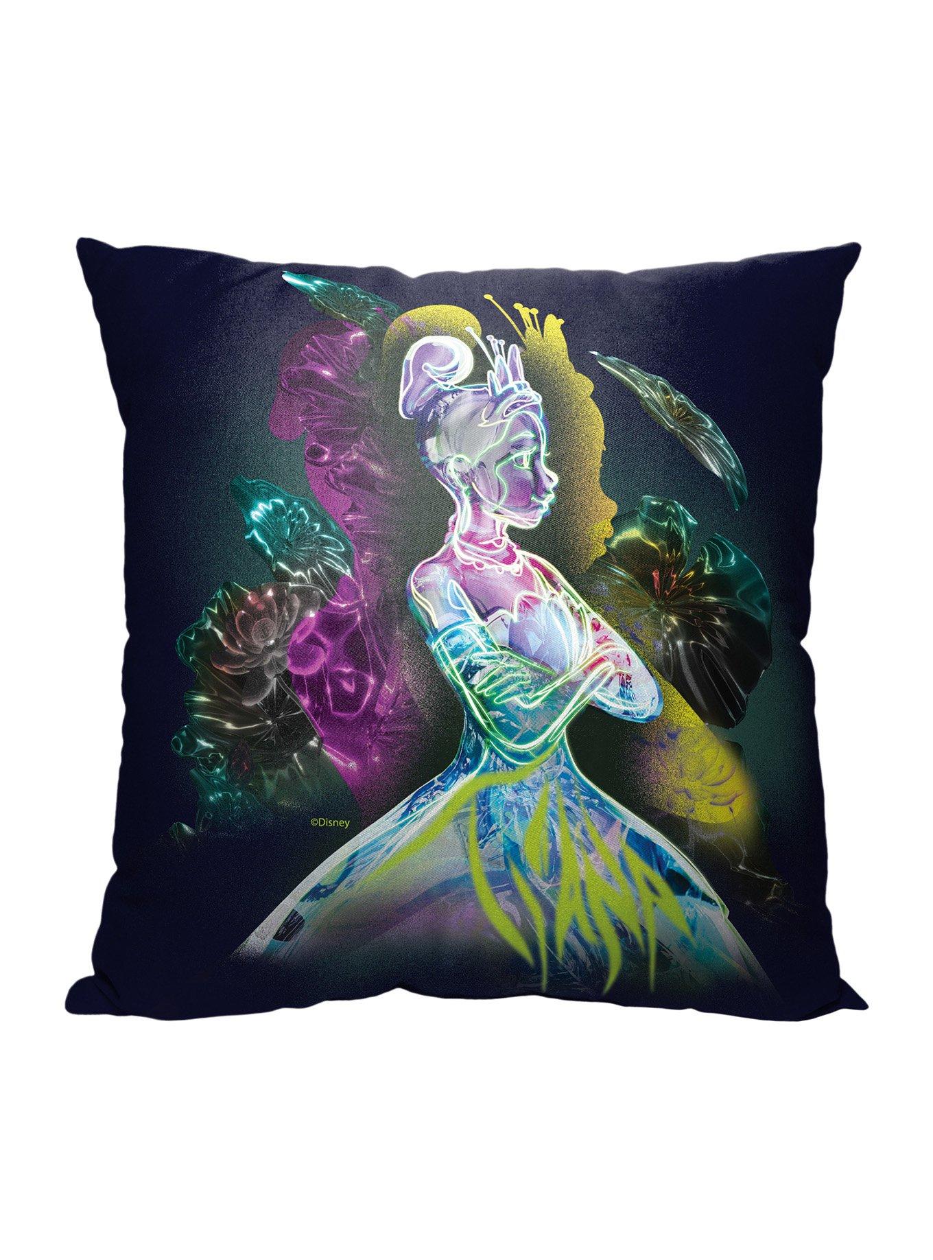 Disney100 The Princess And The Frog Neon Tiana Printed Throw Pillow, , hi-res