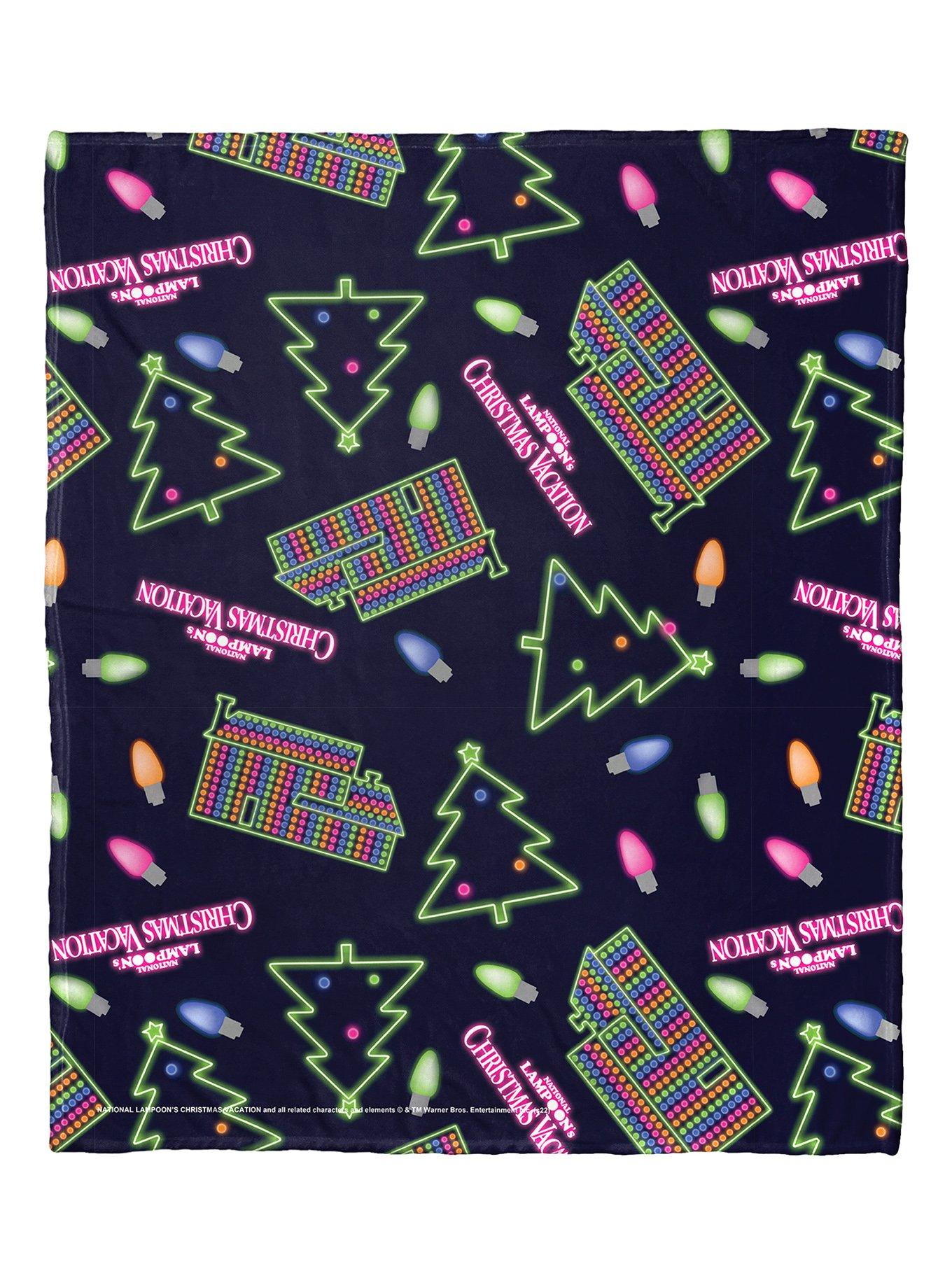 National Lampoon's Christmas Vacation Neon Christmas Lights Silk Touch Throw Blanket, , hi-res