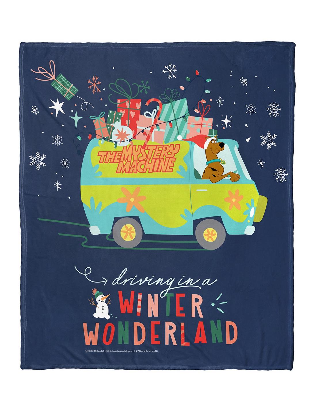 Scooby-Doo! Driving In A Winter Wonderland Silk Touch Throw Blanket, , hi-res