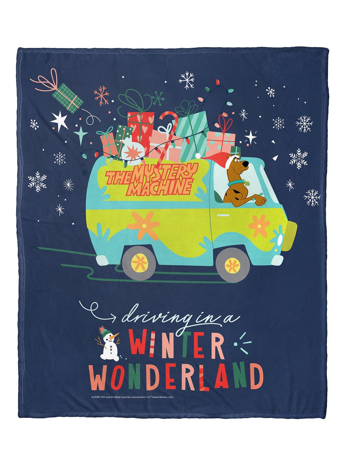 Scooby-Doo! Driving In A Winter Wonderland Silk Touch Throw Blanket, , hi-res