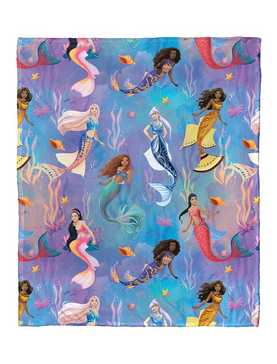Disney The Little Mermaid Daughters of Triton Silk Touch Throw, , hi-res