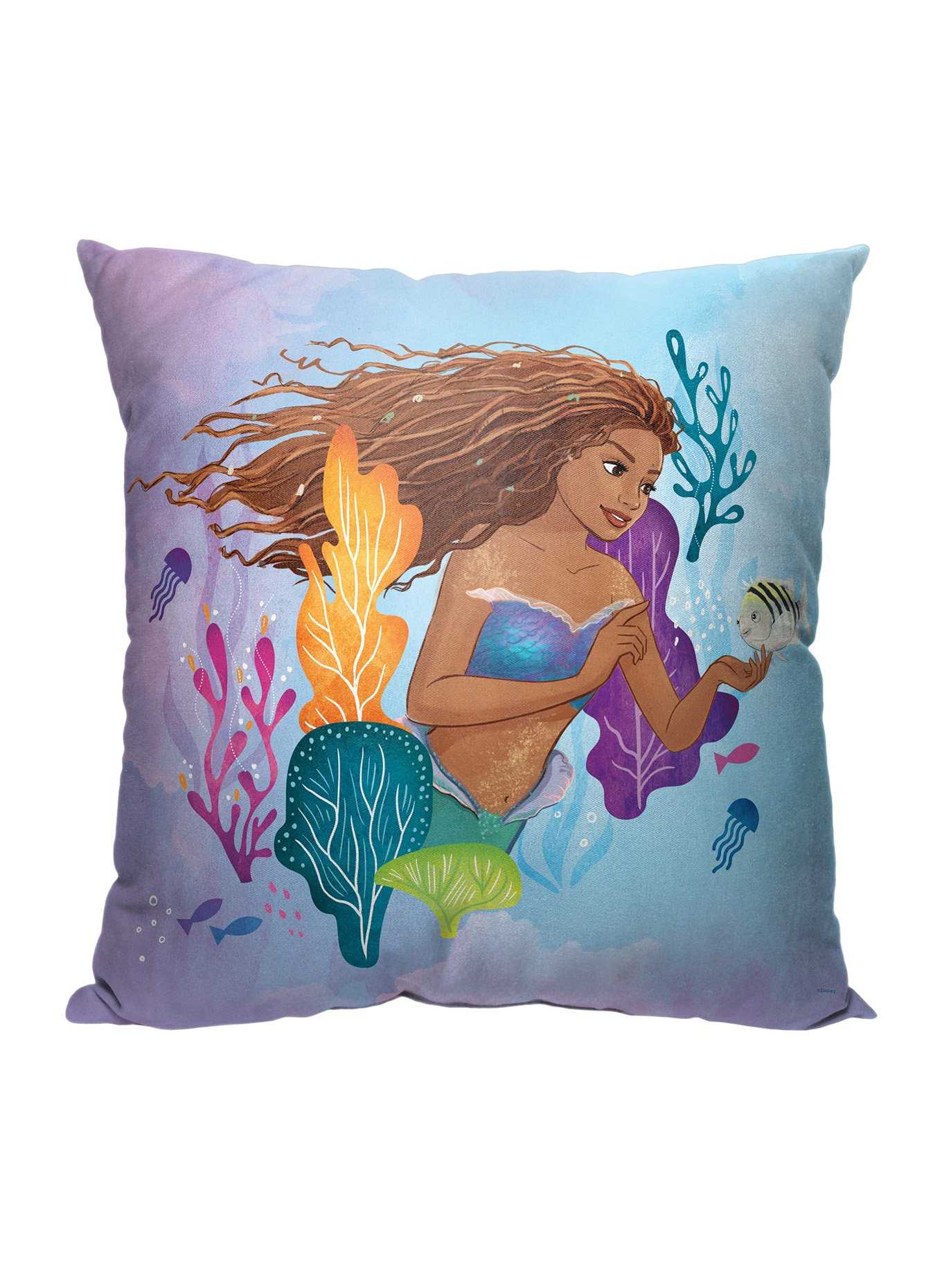 Disney The Little Mermaid Fish Friends Printed Throw Pillow, , hi-res