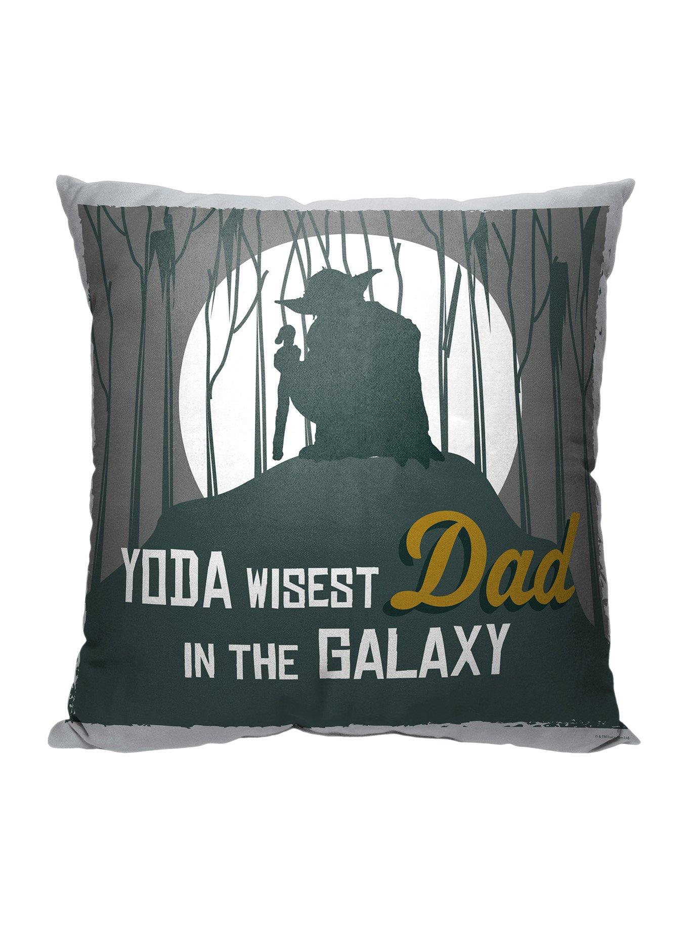 Star Wars Classic Yoda Best Dad Printed Throw Pillow, , hi-res