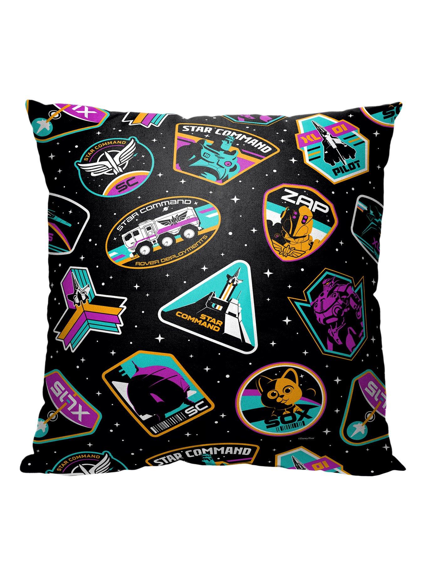 Disney Pixar Lightyear Galactic Patches Printed Throw Pillow, , hi-res