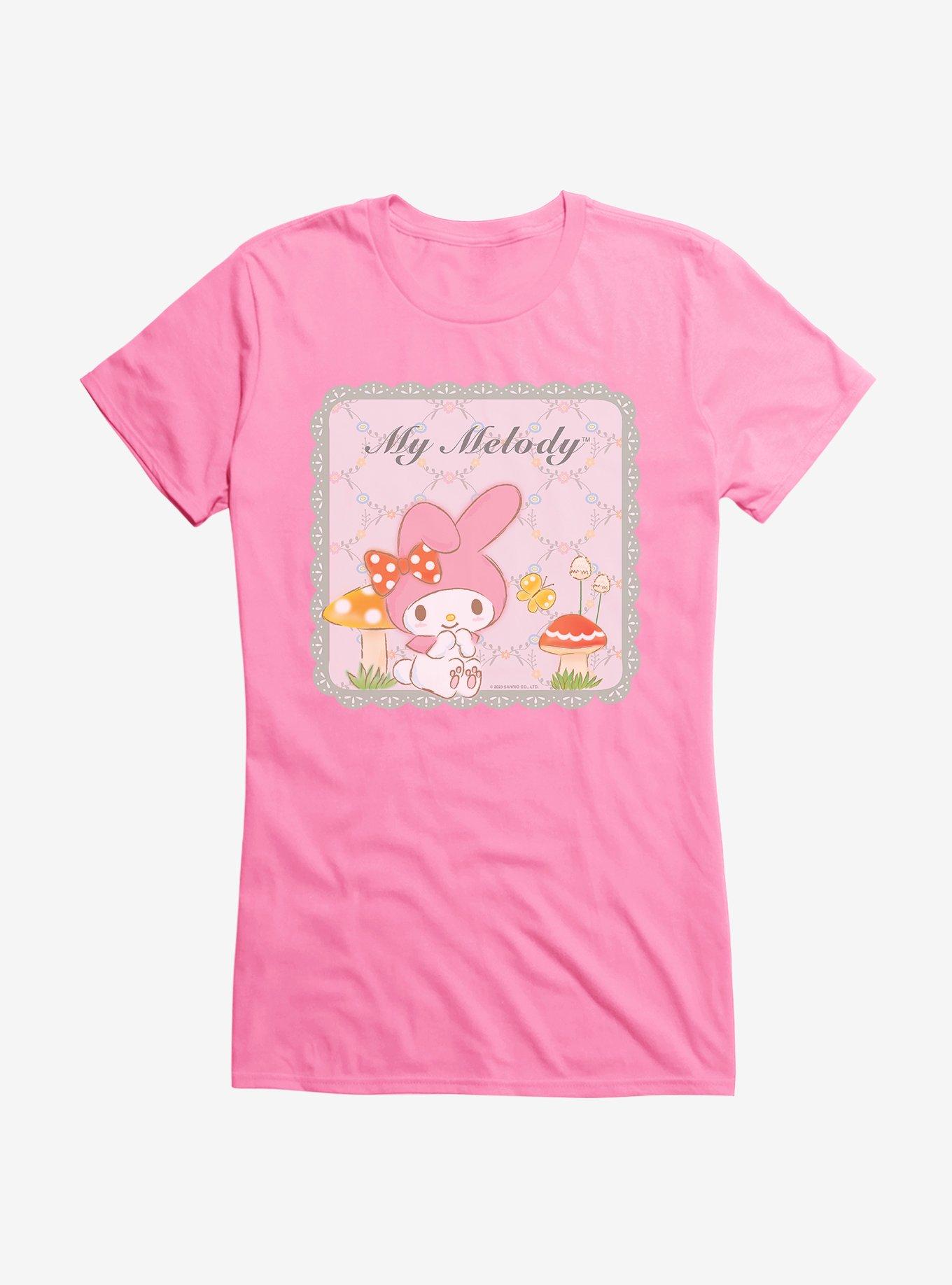 Hello Kitty And Friends My Melody Mushroom Stamp Girls T-Shirt, , hi-res